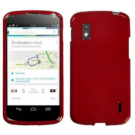 LG E960 Nexus 4 MyBat Protector Case, Solid Red
