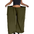 thumbnail image 2 of Dresfit Women's Wide Leg Pants Drawstring Adjustable Barrel Pants 2026 Summer Baggy Harem Pant Elastic Waist Breathable Lightweight Palazzo Trousers M, 2 of 4