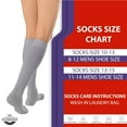 thumbnail image 4 of Men's Diabetic Over The Calf CREW SOCKS ”circulatory Health ~OTC~Knee High" (6 Pairs Gray Socks Size 10-13), 4 of 5