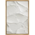 thumbnail image 2 of PixonSign Framed Wall Art White Brush Stroke Plaster Pattern Abstract Shape Paintings Minimalism Modern Art Decoration Contemporary Canvas Prints Fine Art Cool for Rooms - 24"x36" Natural, 2 of 5