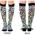 thumbnail image 2 of FREEAMG Leopard Compression Socks for Men & Women Knee High Stockings for Running, Sport, Hiking & Travel, 2 of 7