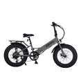 thumbnail image 2 of ELECONY Folding Electric Bicycle for Adult 20\'\' Fat Tire with 350W 36V/12.5AH Battery 7 speeds ebike Urban Commute Moped Ebike for Snow, Beach, Mountain, Grey/White, 2 of 7