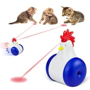 LAKWAR Cat Teaser Toy, Multifunctional Interactive Cat Laser Toy, Indoor, Squeaking, Cat Calling, Self-Weight Balance, Touch Sensor, Recharge, Movable, Healthy and Safe