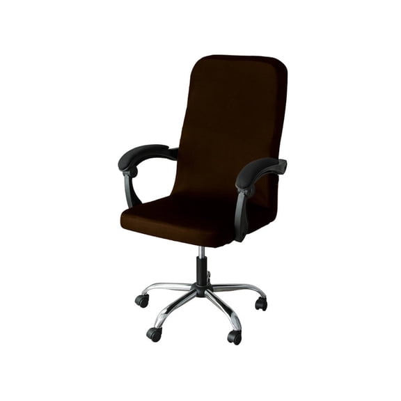 ARLAJO Soft Fabric Office Chair Cover Machine Washable Slip-Resistant Recliner Dark Brown S