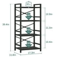 thumbnail image 6 of 4 Tier Bookcase, Small Bookshelf Storage for Bedroom, Living Room, Office Home, Black, 6 of 10