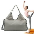 thumbnail image 5 of Women Gym Bag, Large Capacity Fitness Carrying Tote with Wet Dry Pockets, Portable Fashion Yoga Mat Holder with Shoe Compartment for Travel Sports, 5 of 9