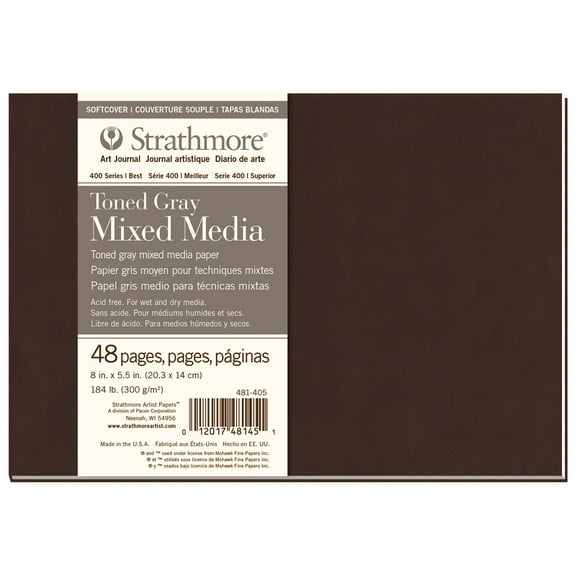 Strathmore Strathmore 400 Series Toned Mixed Media Gray Art Journal 8" x 5.5"