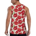 thumbnail image 3 of Fotbe Rose Flowers Pattern Men's Quick Dry Workout Tank Top Gym Muscle Tee Fitness Bodybuilding Sleeveless T Shirt Breathable Workout Shirt-Small, 3 of 9
