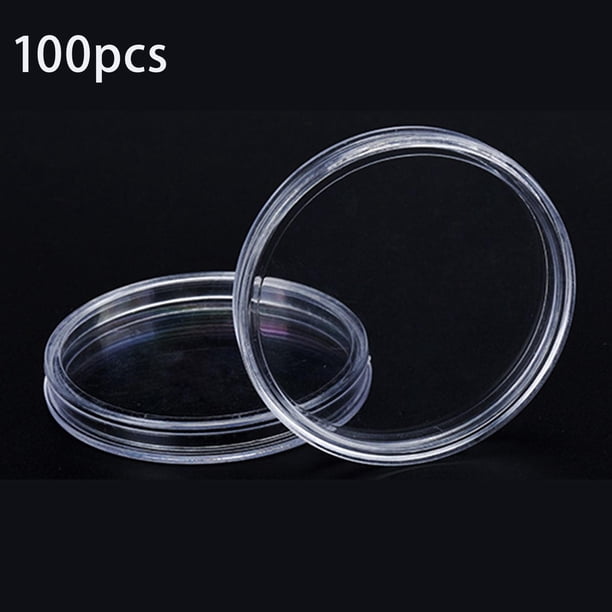 Cápsulas portamonedas de 100 Uds., soporte de 14mm a prueba de polvo, suministros de colección de almacenamiento profesion, caja contenedora de Hugo organizador de almacenamiento de monedas