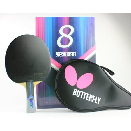 Butterfly 802 Alc Table Tennis Racket Set 1 Ping Pong Paddle 1 Paddle Case Gift Box Arylate Carbon