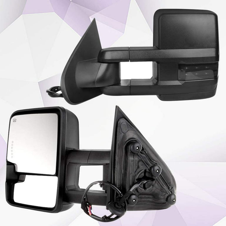 SCITOO Towing Mirrors Tow Mirrors Black Truck Mirrors fit for 2014