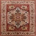 thumbnail image 1 of Ahgly Company Machine Washable Indoor Square Industrial Modern Tomato Red Area Rugs, 5' Square, 1 of 7