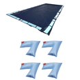 thumbnail image 1 of Swimline 25x45 Ft Winter Pool Cover + 4-Pack of Corner Water Tube Cover Weights, 1 of 3