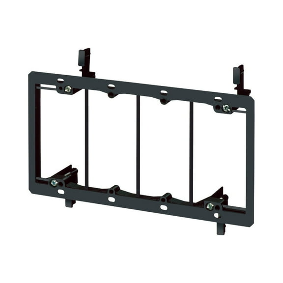 Arlington LV4 4-Gang Low Voltage Device Mounting Plate for 1/4" - 1" Thick Walls