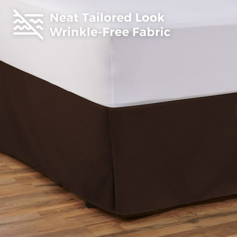 Chocolate brown bed skirt queen best sale