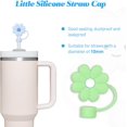 thumbnail image 4 of Paquete de 3 compatibles con vaso Stanley de 30 y 40 onzas, tapa de pajita de flores de 10 mm, lindas fundas de pajita de silicona, protectores de pajita, tapas de pajita de silicona suave de varias f, 4 of 4