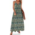 thumbnail image 1 of Vestido sin mangas de ondas verdes, vestido de fiesta, elegante y chic, vestidos de noche para bodas, 1 of 7