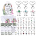 thumbnail image 1 of Fiudx Juego de Llaveros de Ángel, 24 Piezas con Colgante de Ala de Ángel, Diseño de Perla Artificial, con Bolsas de Regalo de Organza y Etiquetas de Agradecimiento, Perfecto para Bodas, Cumpleaños, B, 1 of 7