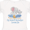 thumbnail image 4 of Inktastic My Great Grandpa Loves Me Cute Elephants Clouds Moon Stars Boys or Girls Long Sleeve Baby Bodysuit, 4 of 5