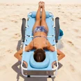 thumbnail image 2 of SLSY Portable Beach Chair for Adults,Outdoor Camping Chair Lay Flat Folding Backpack Beach Reclining Chair with 5 Positions,Headrest,Cup Holder,Heavy Ocean Striped, 2 of 9