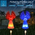 Solar Lights Outdoor Holiday Decor Garden with Fiber Optic Angel Yard
