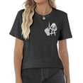 thumbnail image 2 of Camiseta Talovee para Día del Juego de Béisbol para mujer, color gris oscuro, talla L, 2 of 6