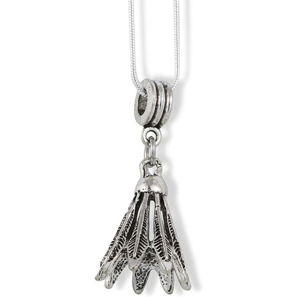 Shuttlecock Birdy Badminton Sports Charm Chain Necklace