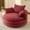 Red, variant on Harper & Bright Designs 360° Swivel Accent Chair, Barrel Chair Swivel Round Sofa Chair with Cushion and 3 Pillows for Living Room, Red