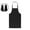 Black, variant on VQPeo Adjustable Bib Apron Waterdrop Resistant with 2 Pockets Cooking Kitchen Aprons for Women Men