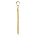 thumbnail image 2 of 14K Two-Tone Gold Charm Pendant Themed White Textured 38.47 mm 21.11, 2 of 3