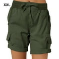 thumbnail image 3 of Minnieouse Pantalones cargo Pantalones cortos de bolsillo Cintura suelta Pantalones de verano Cómodos Casuales De moda Transpirables para Prendas para la parte inferior del cuerpo Verde oscuro 2XL, 3 of 6