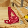 thumbnail image 3 of Almencla 3D Multi Angle Measuring Ruler Triangle Ruler for Engineer Craftsmen Drawing Red, 3 of 8