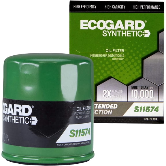 ECOGARD S11574 Premium Spin-On Engine Oil Filter for Synthetic Oil Fits Toyota Camry 2.5L 2018-2021, RAV4 2.5L 2019-2021, Corolla 2.0L 2019-2021, Camry 2.5L HYBRID 2018-2021, Avalon 2.5L 2019-2021