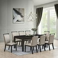 thumbnail image 2 of Kings Brand Furniture - Austin Upholstered Dining Room Side Chairs, Set of 2, Gray/Cappuccino, 2 of 3