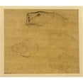 thumbnail image 2 of Antoine-Louis Barye 17x15 Gold Ornate Wood Frame and Double Matted Museum Art Print Titled - Tiger Head Study Sheet (19th Century), 2 of 4