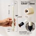 thumbnail image 5 of WYZworks Set of 12, 10" LED Flameless Ivory Real Wax Taper Flickering Candles Lights, Remote Control, On/Off Button, Battery Operated Candlesticks, Holiday Christmas Menorah Home Wedding Décor, 5 of 8