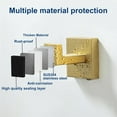 thumbnail image 5 of Towel Hooks for Bathrooms, Brushed Gold Towel Hook for Kitchen Bathroom, SUS304 Stainless Steel Coat Hook, Square Heavy Duty Holder Robe Hooks for Hanging Towels,  sponges, Wall Mount, 4 Pack, 5 of 8