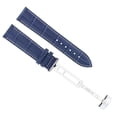 thumbnail image 2 of 19MM LEATHER BAND STRAP FOR IWC PILOT PORTUGESE PORTOFINO DEPLOY CLASP BLUE WS, 2 of 2