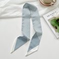 thumbnail image 1 of Pañuelo de seda pequeño y largo verde para mujer, lazo fino y angosto para el cabello, lazo para bolso, decoración, cinta de regalo, 1 of 6