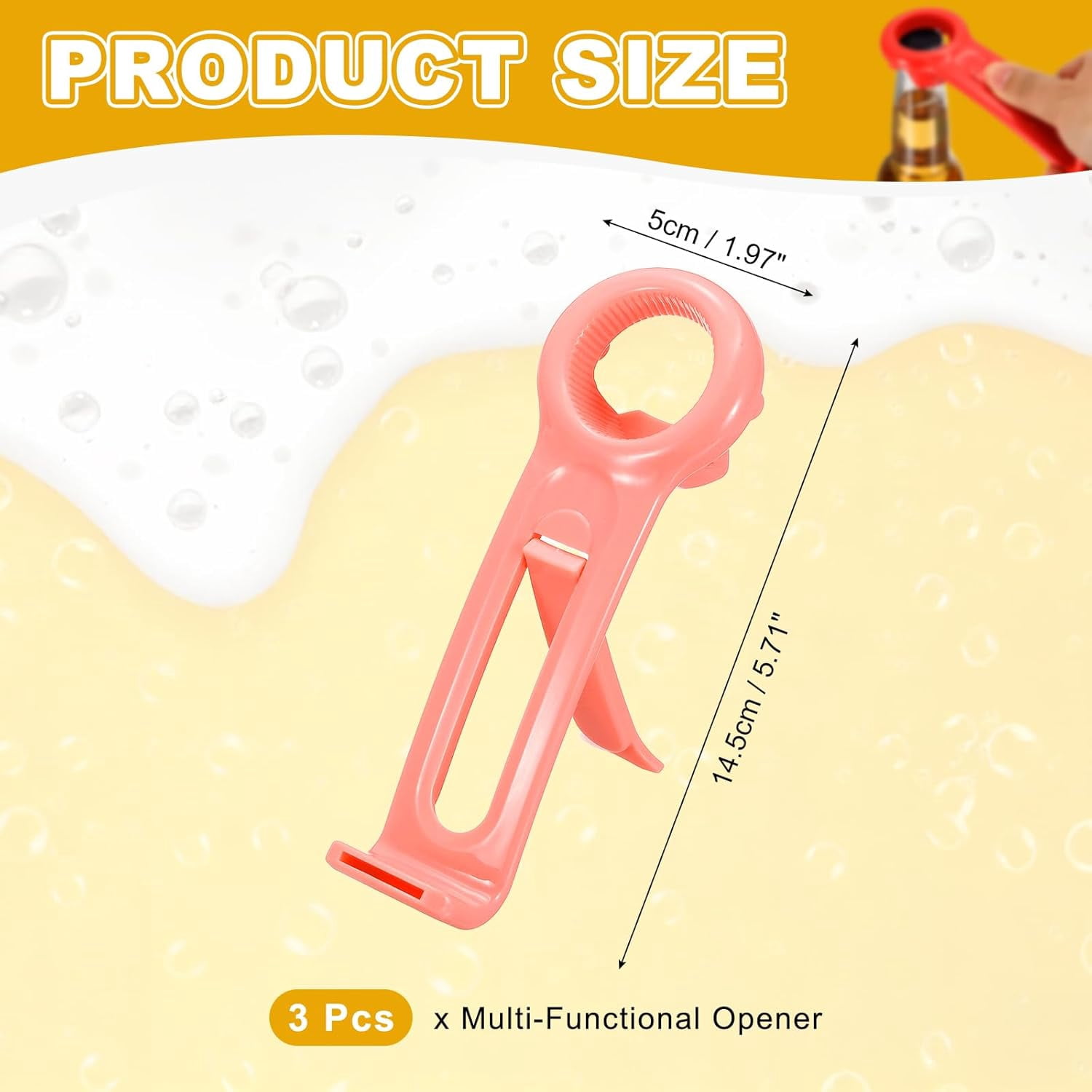 FRKSMD-3 Pcs Jar Key Lid Opener, Jar Lid Opener with Phone Stand Easy Grip Design Multifunctional Can Open Tool for Elderly Seniors Women Weak Hands Kitchen Use, Pink