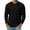 Black #3, variant on Beige Long Sleeve T Shirts for Men Casual Big and Tall Crew Neck Shirts Solid Plain Cotton Blend Tshirt Lightweight Loose Fit Pullover Shirt, Khaki XL