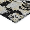 thumbnail image 4 of HomeRoots 592164 8 x 10 ft. Black, Gray & Light Brown Floral Washable Indoor & Outdoor Rectangle Area Rug, 4 of 5