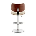 thumbnail image 6 of Armen Living Indoor Leland Adjustable Black Faux Leather and Chrome Finish Bar Stool, 6 of 12