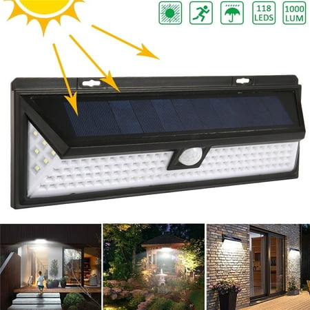 118 Led Solar Powered Lights Outdoor Wall Lamp Ultra Bright Solar Powered Lights Outdoor Wall Lamp