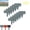 Gray*12PCS, variant on Garden Edging Border, Faux Stone Edging with Easy Installation, 12-Pack Inter Locking Plastic Landscape Border for Yard, Flower Bed, and Lawn, Faux Stone