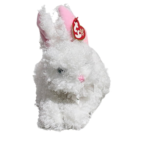 Beanie Babies- Hutch Clutch the Rabbit  – Solid Eyes  - Stuffed Animal