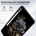 thumbnail image 4 of TECH CIRCLE Slim Case for Samsung Galaxy Tab S8 Plus 2022/S7 FE 2021/S7 Plus 2020 12.4",Thin Lightweight Elegant Soft TPU Anti-Scratch Protective Back Case for Galaxy Tab S7 FE/S8+/S7+,Black Flower, 4 of 6