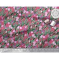 thumbnail image 3 of Soimoi Cotton Jersey Fabric Leaves & Tulip Floral Print Sewing Fabric Yard 58 Inch Wide, 3 of 3
