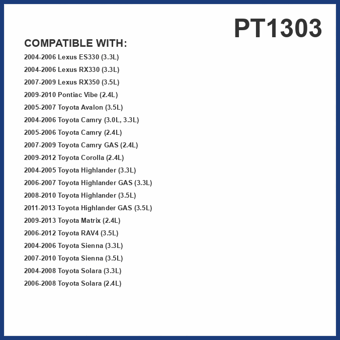 PG Automatic Transmission Filter PT1303 | Fits 2009-10 Toyota Corolla, 2013 Toyota Highlander