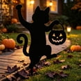 thumbnail image 5 of Halloween Garden Garden Stake,Metal Cat Pumpkin Stake,Outdoor Yard Silhouette Ornament for Backyard Lawn Arrangement and Holiday Horror Party Decor, 5 of 5